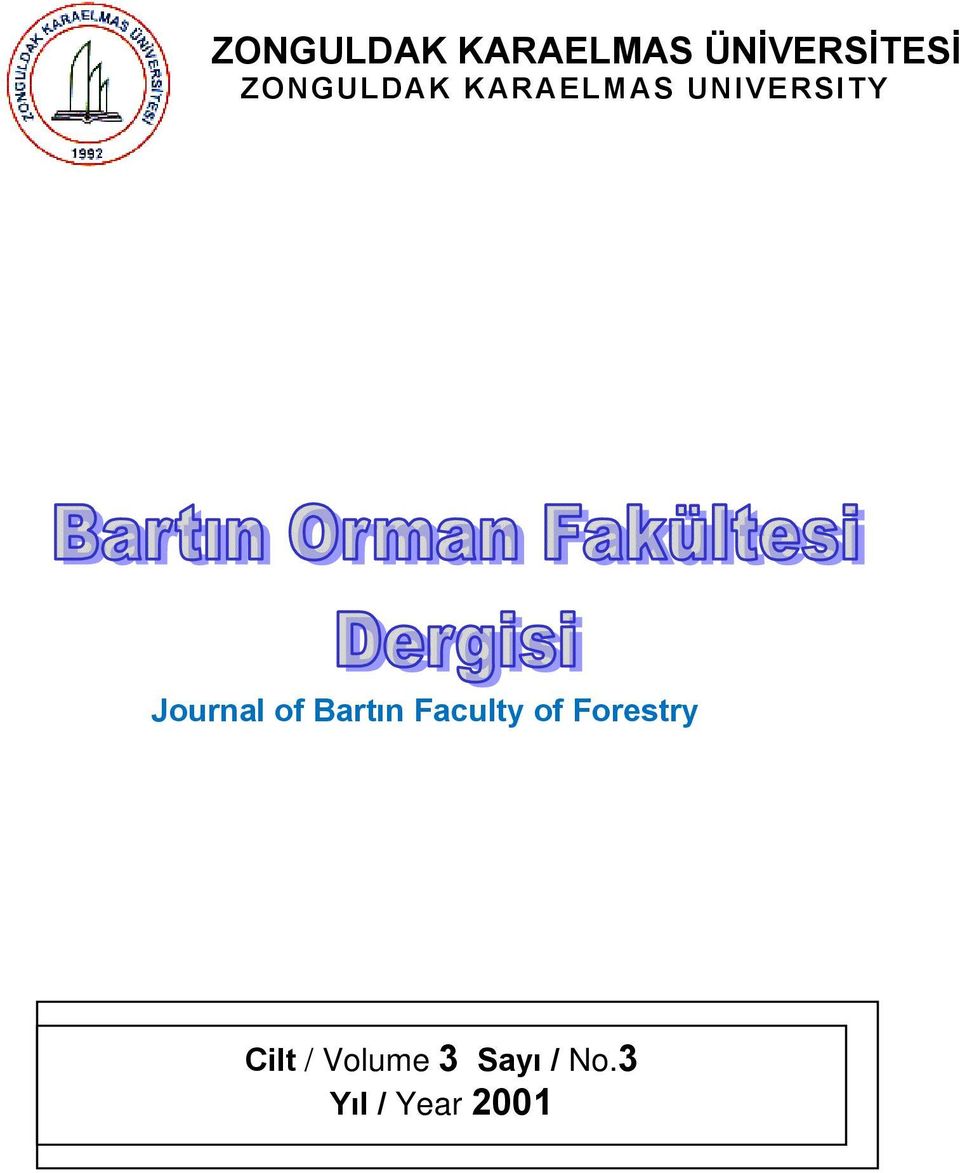 Journal of Bartın Faculty of