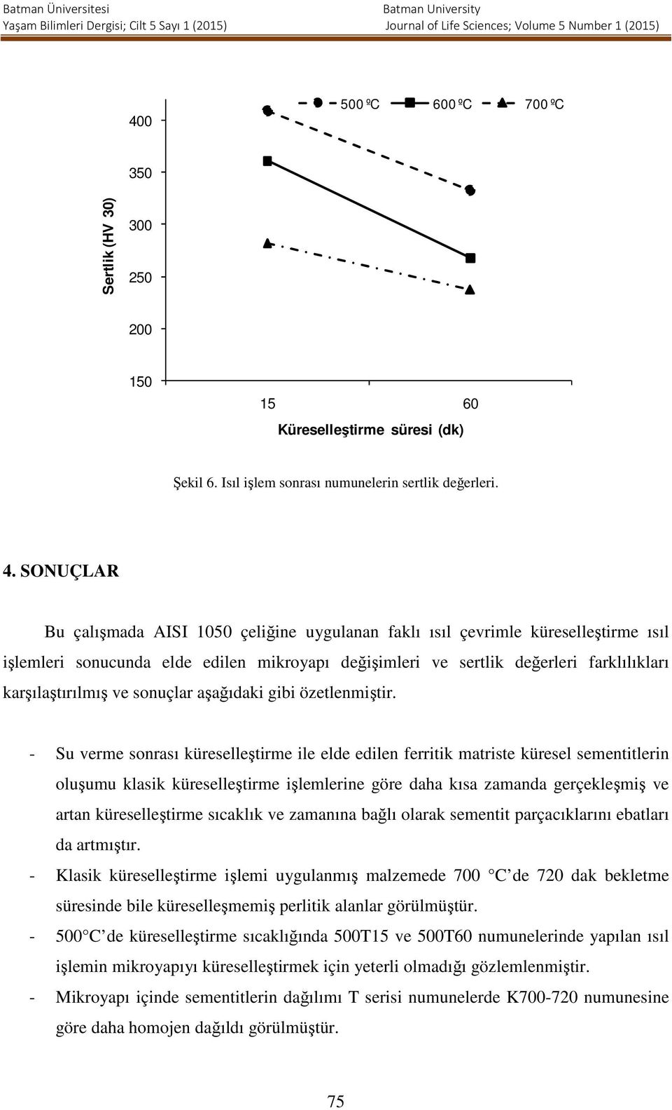 ve sonuçlar aşağıdaki gibi özetlenmiştir.