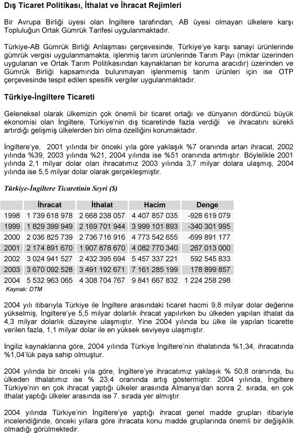 Politikasından kaynaklanan bir koruma aracıdır) üzerinden ve Gümrük Birliği kapsamında bulunmayan işlenmemiş tarım ürünleri için ise OTP çerçevesinde tespit edilen spesifik vergiler uygulanmaktadır.