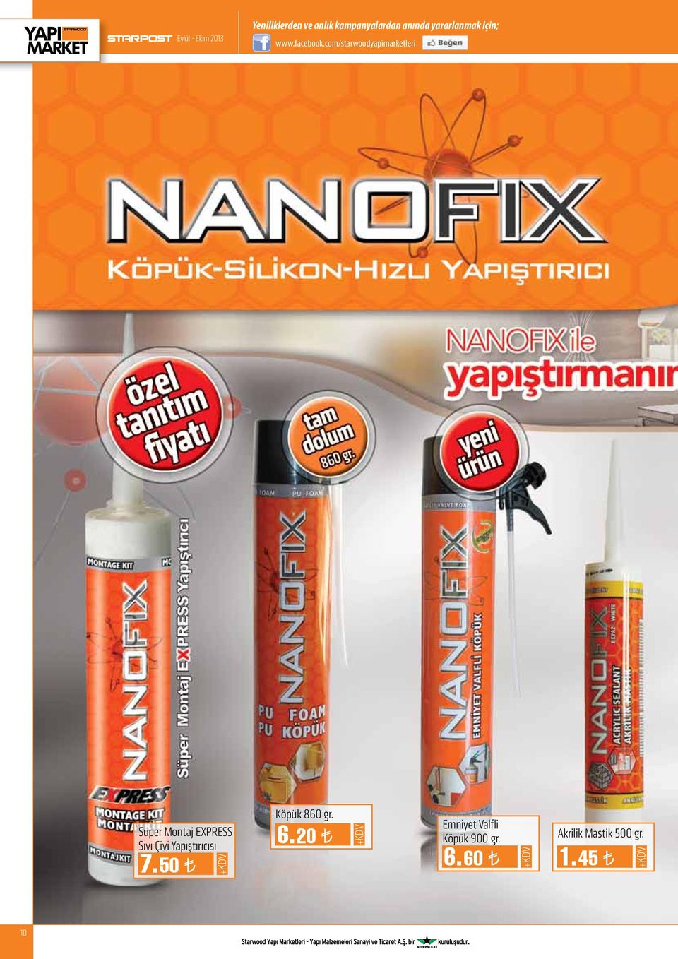 EXPRESS Sıvı Çivi Yapıştırıcısı 7.50 Köpük 860 gr. 6.