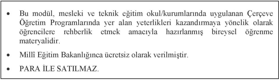 öğrencilere rehberlik etmek amacıyla hazırlanmış bireysel öğrenme