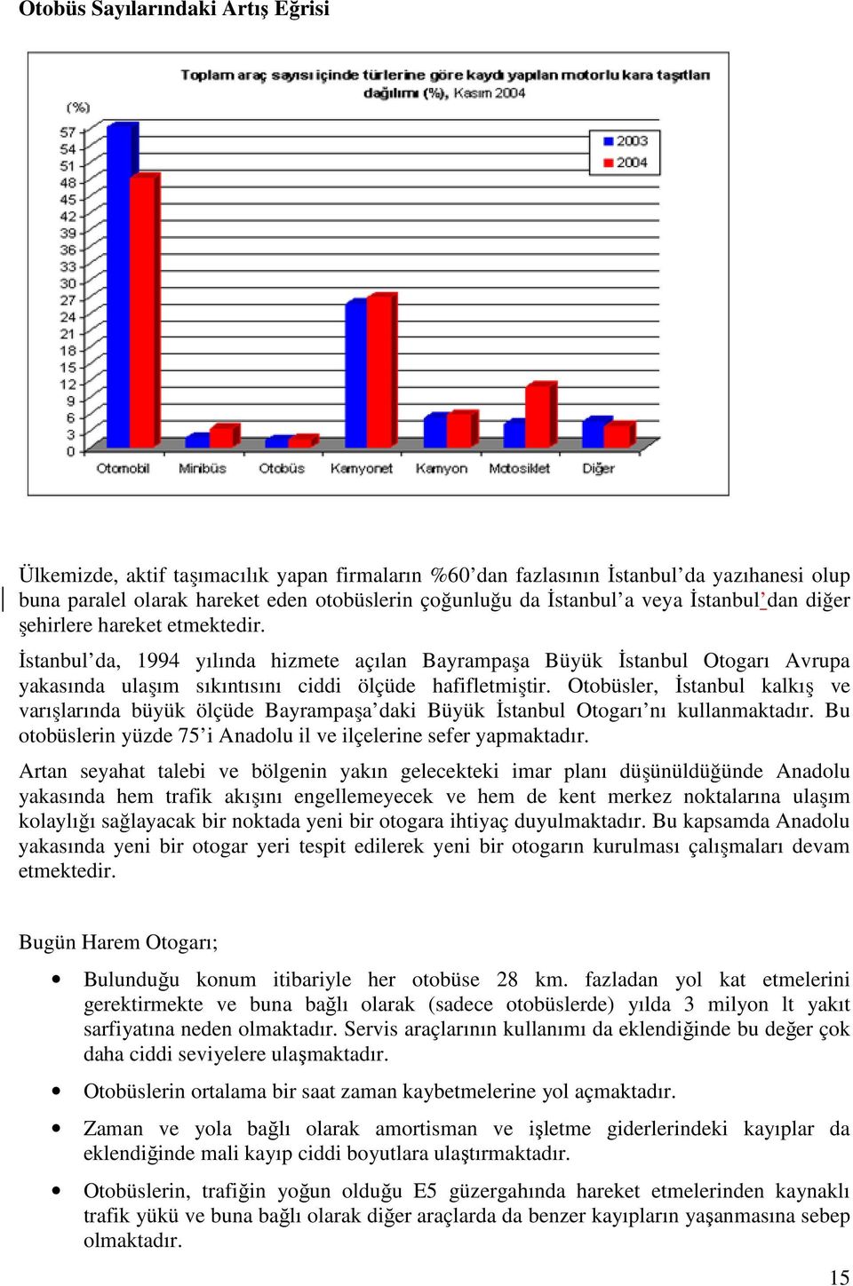 Otobüsler, İstanbul kalkış ve varışlarında büyük ölçüde Bayrampaşa daki Büyük İstanbul Otogarı nı kullanmaktadır. Bu otobüslerin yüzde 75 i Anadolu il ve ilçelerine sefer yapmaktadır.