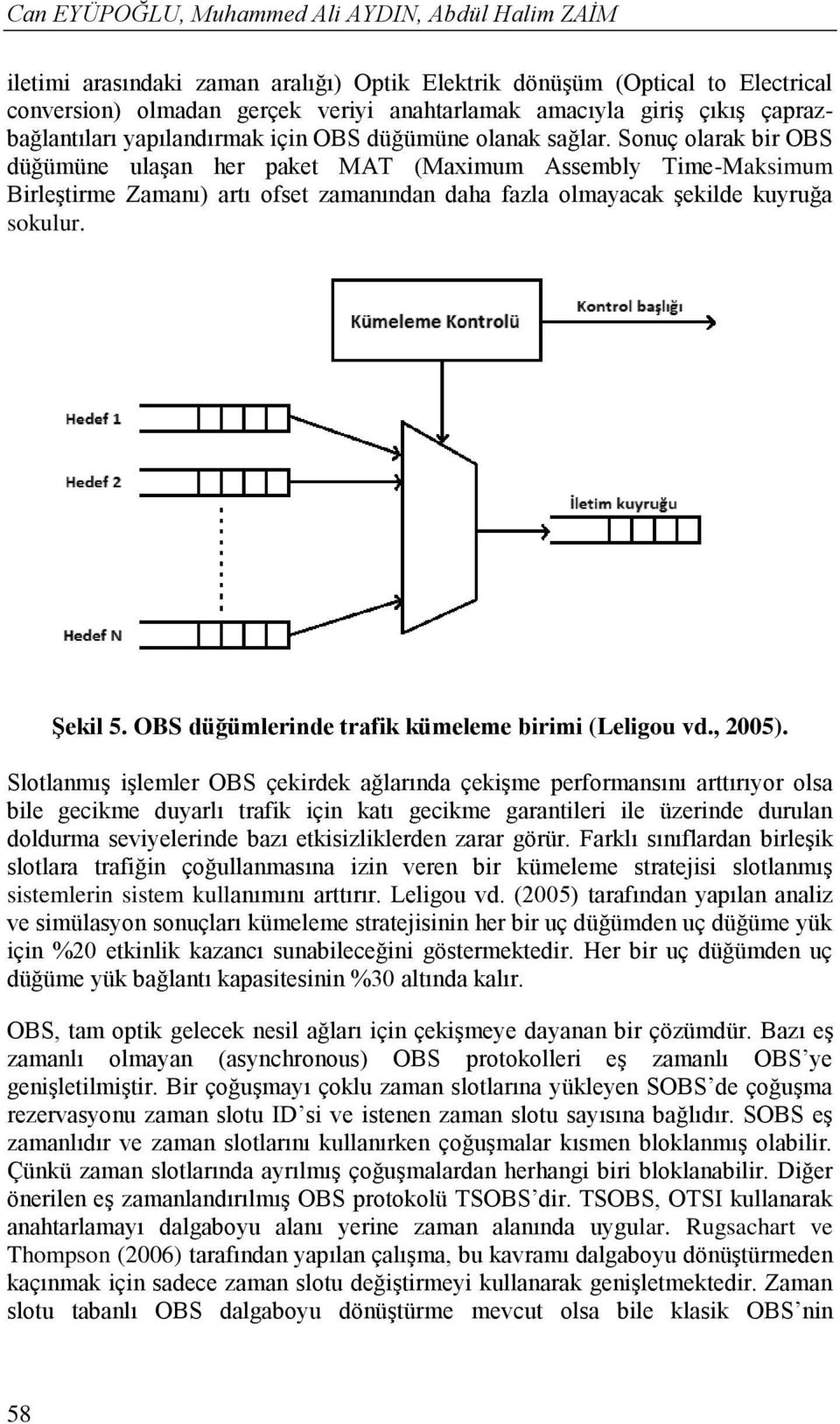 Sonuç olarak bir OBS düğümüne ulaşan her paket MAT (Maximum Assembly Time-Maksimum Birleştirme Zamanı) artı ofset zamanından daha fazla olmayacak şekilde kuyruğa sokulur. Şekil 5.