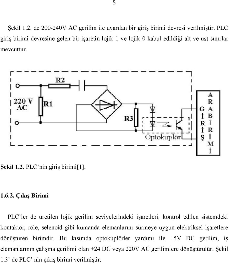 PLC nin giriş birimi[1]. 1.6.2.