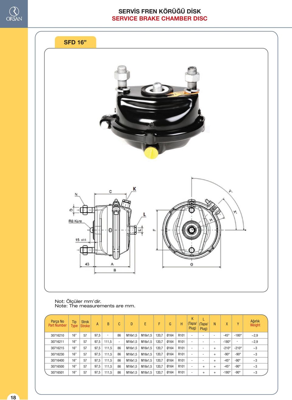 R101 45 18 ~2,9 30716211 16 57 97,5 111,5 Ø164 R101 18 ~2,9 30716215 16 57 97,5 111,5 86 Ø164 R101 21 21 ~3 30716230 16 57 97,5 111,5