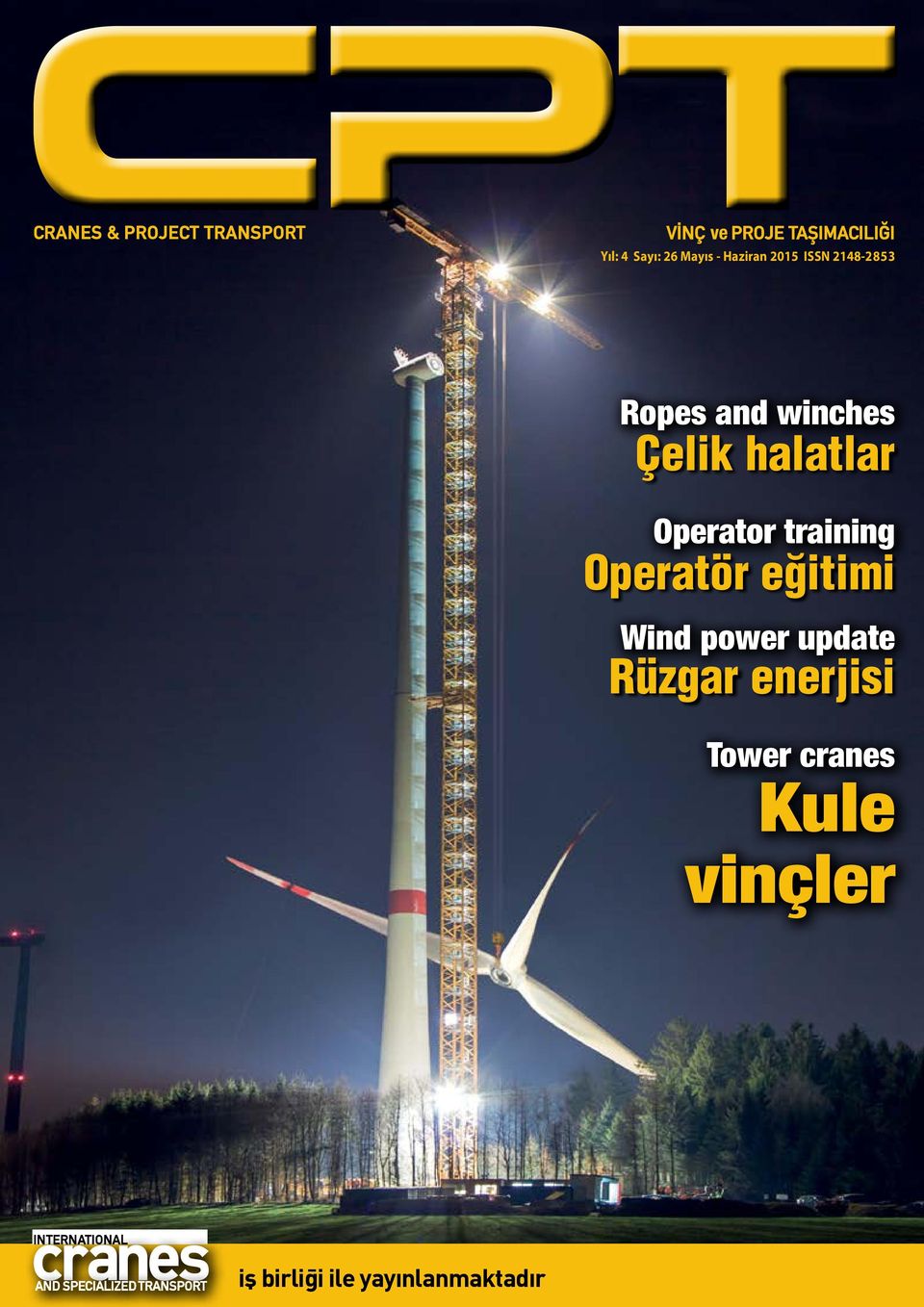 power update Rüzgar enerjisi Tower cranes Kule vinçler