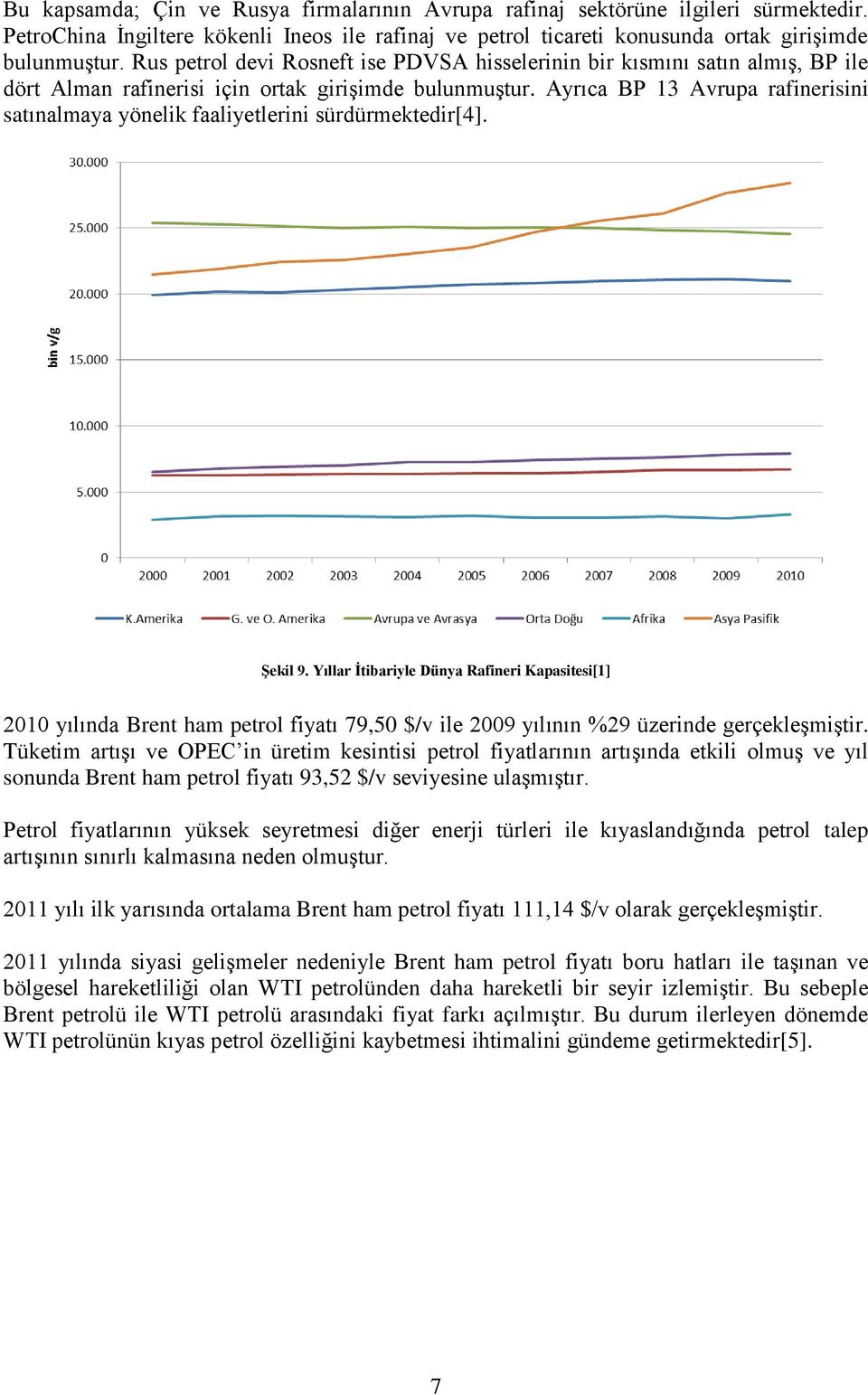 Ayrıca BP 13 Avrupa rafinerisini satınalmaya yönelik faaliyetlerini sürdürmektedir[4]. ġekil 9.