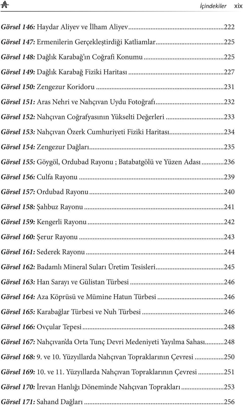 ..233 Görsel 153: Nahçıvan Özerk Cumhuriyeti Fiziki Haritası...234 Görsel 154: Zengezur Dağları...235 Görsel 155: Göygöl, Ordubad Rayonu ; Batabatgölü ve Yüzen Adası...236 Görsel 156: Culfa Rayonu.