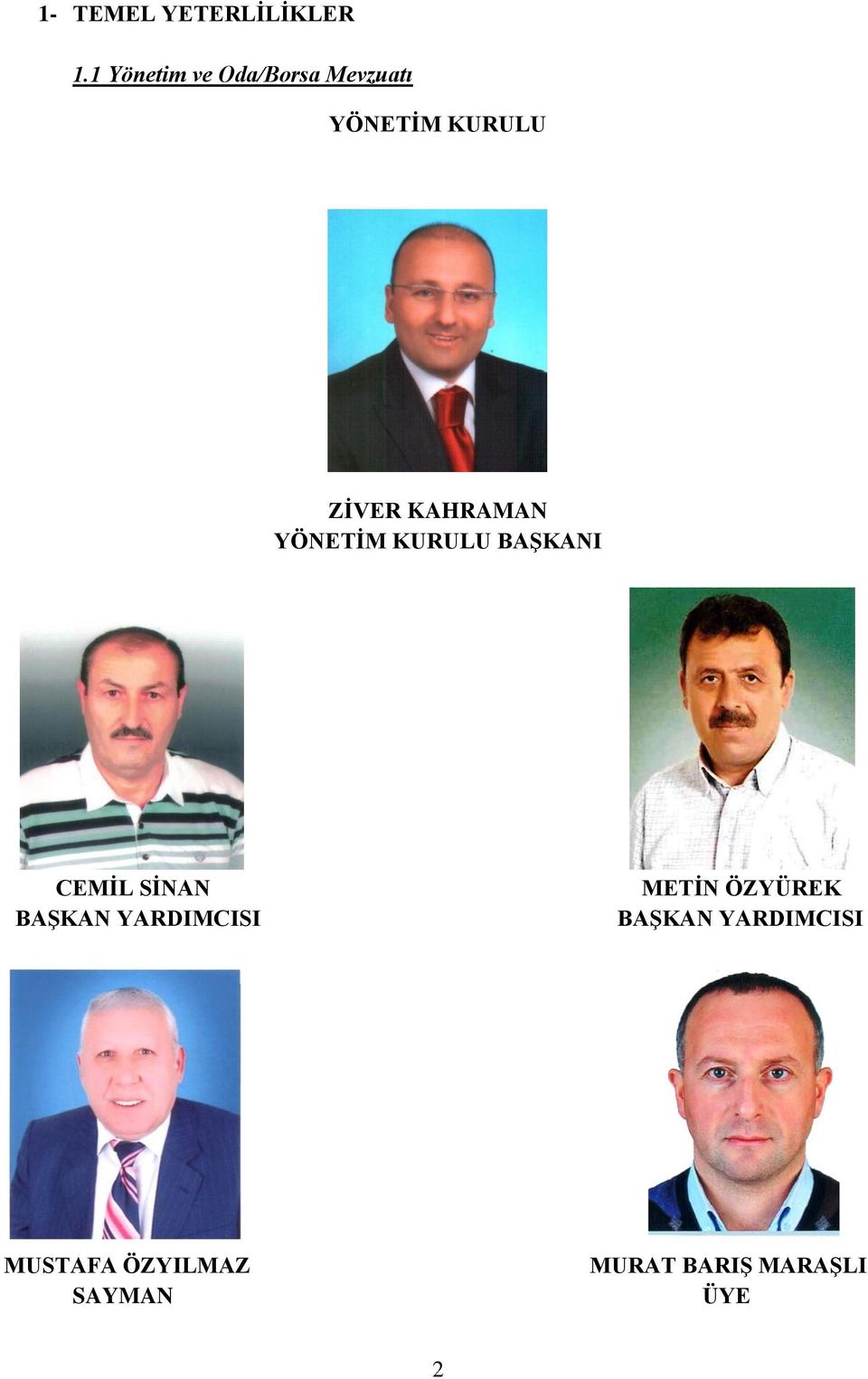 KAHRAMAN YÖNETİM KURULU BAŞKANI CEMİL SİNAN BAŞKAN