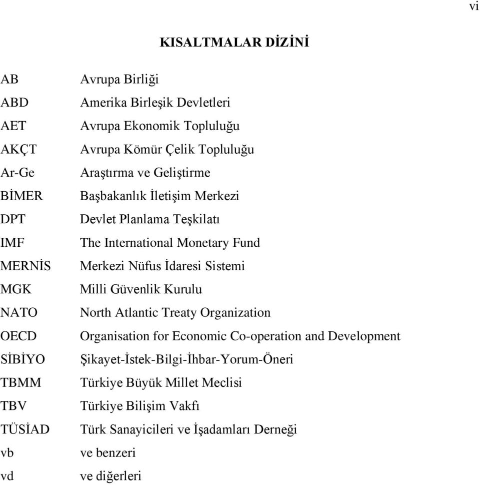 Monetary Fund Merkezi Nüfus İdaresi Sistemi Milli Güvenlik Kurulu North Atlantic Treaty Organization Organisation for Economic Co-operation and