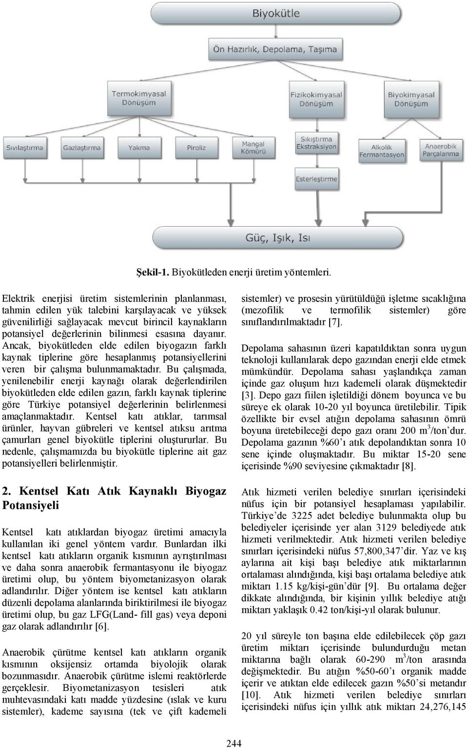 dayanır. Ancak, biyokütleden elde edilen biyogazın farklı kaynak tiplerine göre hesaplanmış potansiyellerini veren bir çalışma bulunmamaktadır.