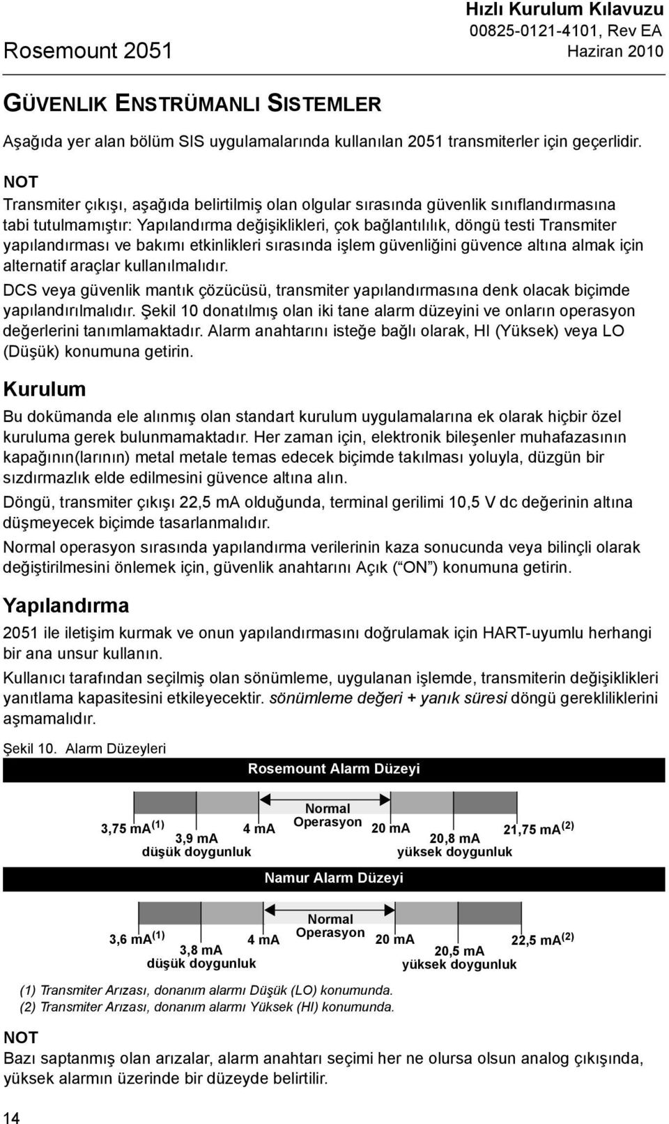 ve bakımı etkinlikleri sırasında işlem güvenliğini güvence altına almak için alternatif araçlar kullanılmalıdır.