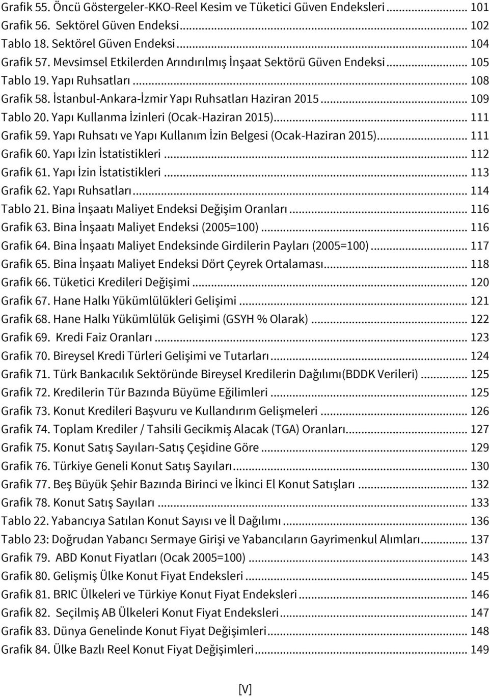 Yapı Kullanma İzinleri (Ocak-Haziran 2015)... 111 Grafik 59. Yapı Ruhsatı ve Yapı Kullanım İzin Belgesi (Ocak-Haziran 2015)... 111 Grafik 60. Yapı İzin İstatistikleri... 112 Grafik 61.