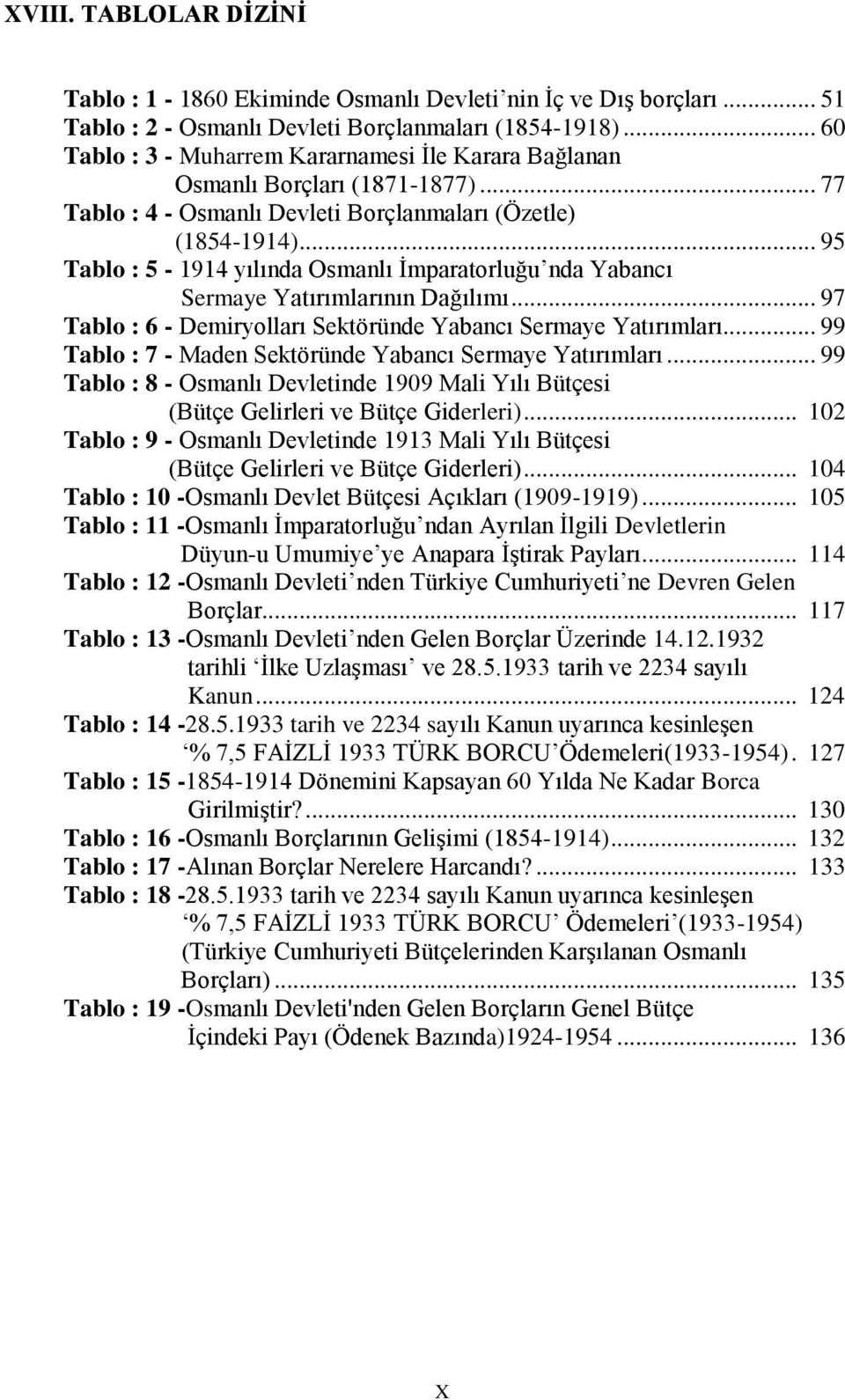 .. 95 Tablo : 5-1914 yılında Osmanlı Ġmparatorluğu nda Yabancı Sermaye Yatırımlarının Dağılımı... 97 Tablo : 6 - Demiryolları Sektöründe Yabancı Sermaye Yatırımları.