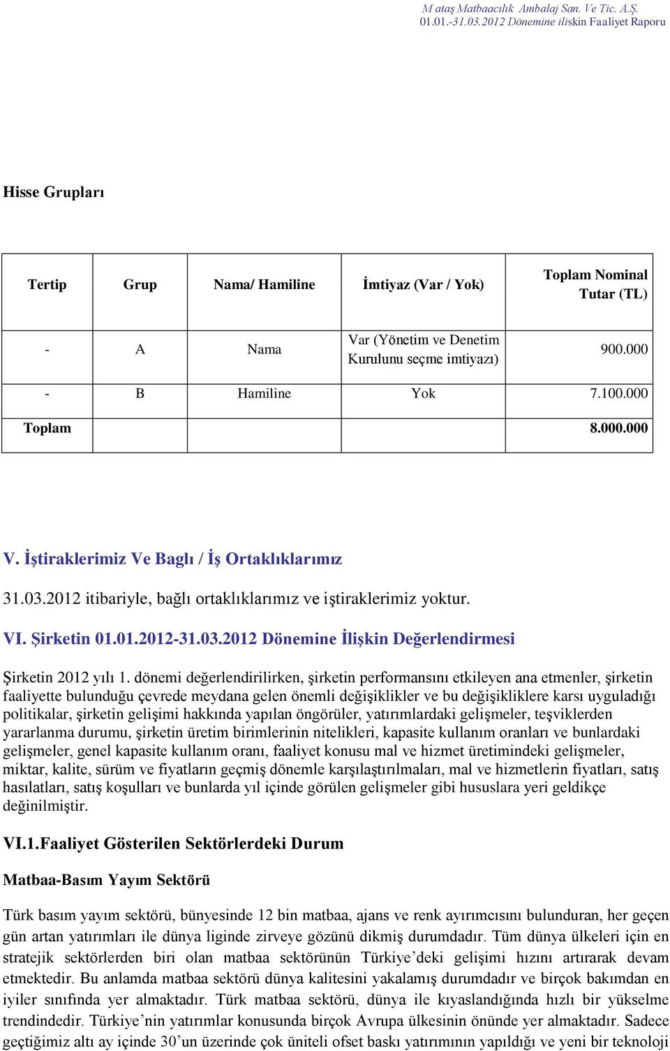 dönemi değerlendirilirken, şirketin performansını etkileyen ana etmenler, şirketin faaliyette bulunduğu çevrede meydana gelen önemli değişiklikler ve bu değişikliklere karsı uyguladığı politikalar,