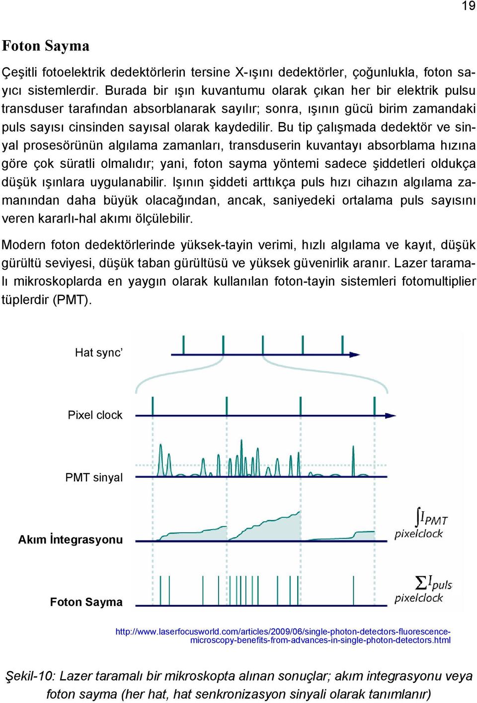 Bu tip çalışmada dedektör ve sinyal prosesörünün algılama zamanları, transduserin kuvantayı absorblama hızına göre çok süratli olmalıdır; yani, foton sayma yöntemi sadece şiddetleri oldukça düşük