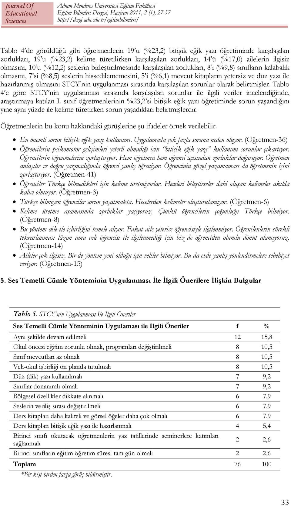 düz yazı ile hazırlanmış olmasını STCY nin uygulanması sırasında karşılaşılan sorunlar olarak belirtmişler.