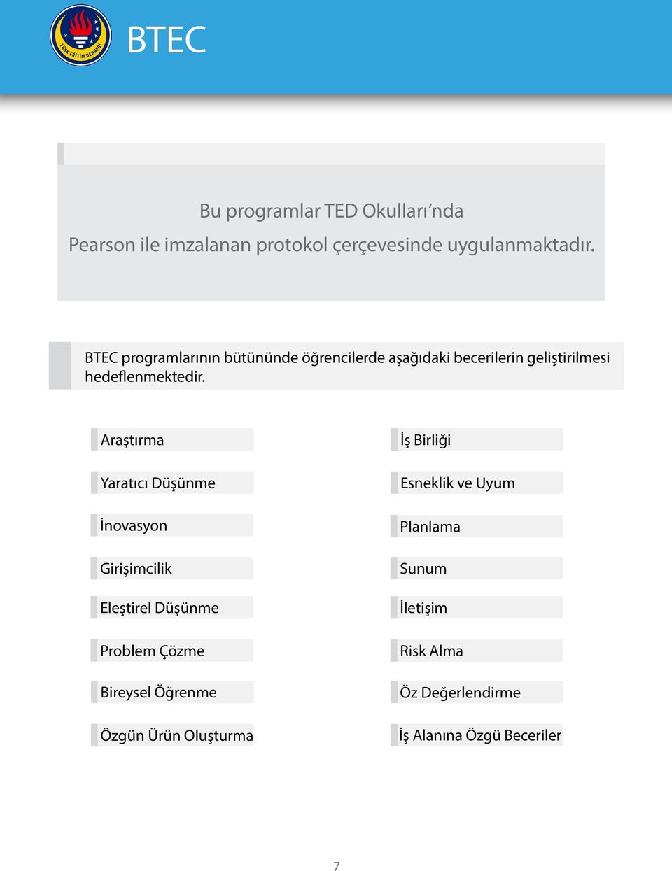 Araştırma Yaratıcı Düşünme İnovasyon Girişimcilik Eleştirel Düşünme Problem Çözme Bireysel Öğrenme