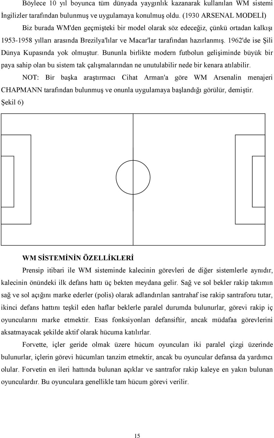 1962'de ise Şili Dünya Kupasında yok olmuştur. Bununla birlikte modern futbolun gelişiminde büyük bir paya sahip olan bu sistem tak çalışmalarından ne unutulabilir nede bir kenara atılabilir.