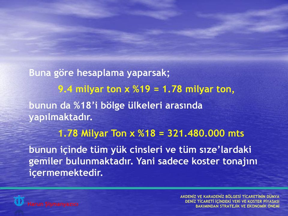 1.78 Milyar Ton x %18 = 321.480.