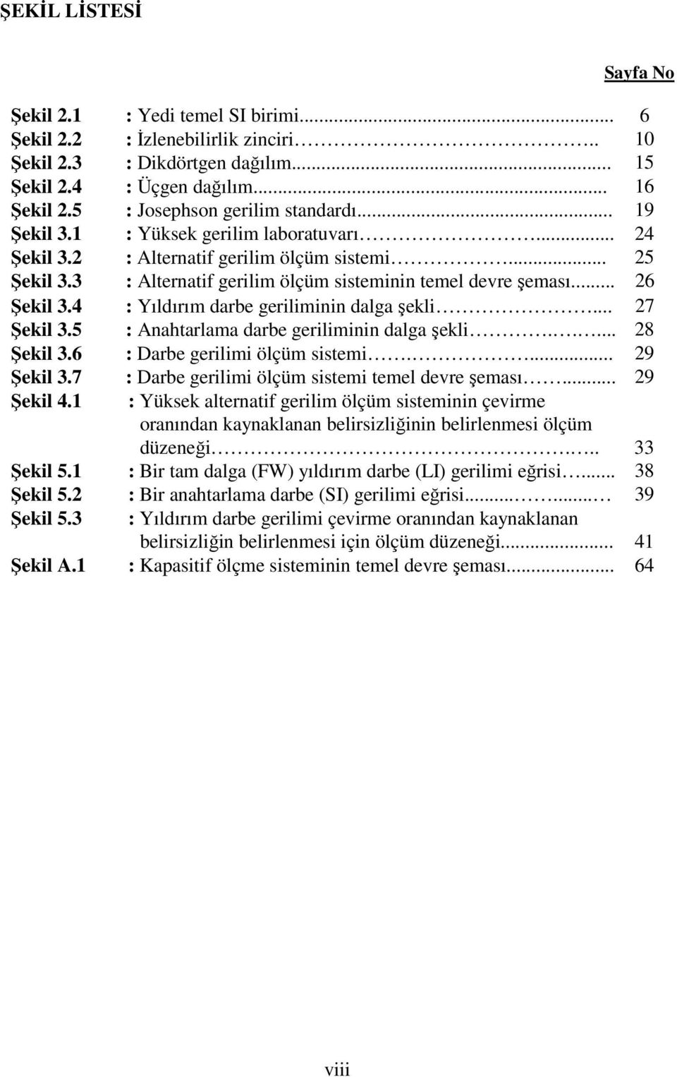 3 : Alternatif gerilim ölçüm sisteminin temel devre şeması... 26 Şekil 3.4 : Yıldırım darbe geriliminin dalga şekli... 27 Şekil 3.5 : Anahtarlama darbe geriliminin dalga şekli..... 28 Şekil 3.