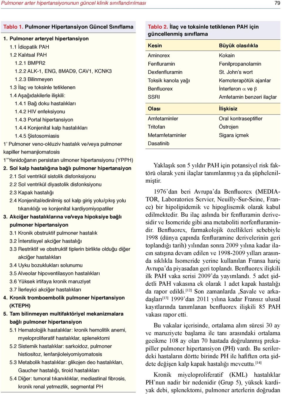 4.5 Şistosomiasis 1 Pulmoner veno-okluziv hastalık ve/veya pulmoner kapiller hemanjiomatosis 1 Yenidoğanın persistan ulmoner hipertansiyonu (YPPH) 2.