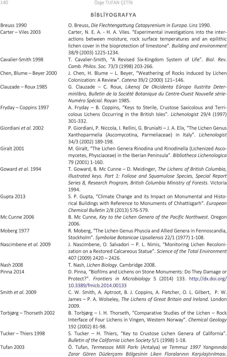 Building and environment 38/9 (2003) 1225 1234. Cavalier Smith 1998 T. Cavalier Smith, A Revised Six Kingdom System of Life. Biol. Rev. Camb. Philos. Soc. 73/3 (1998) 203 266.