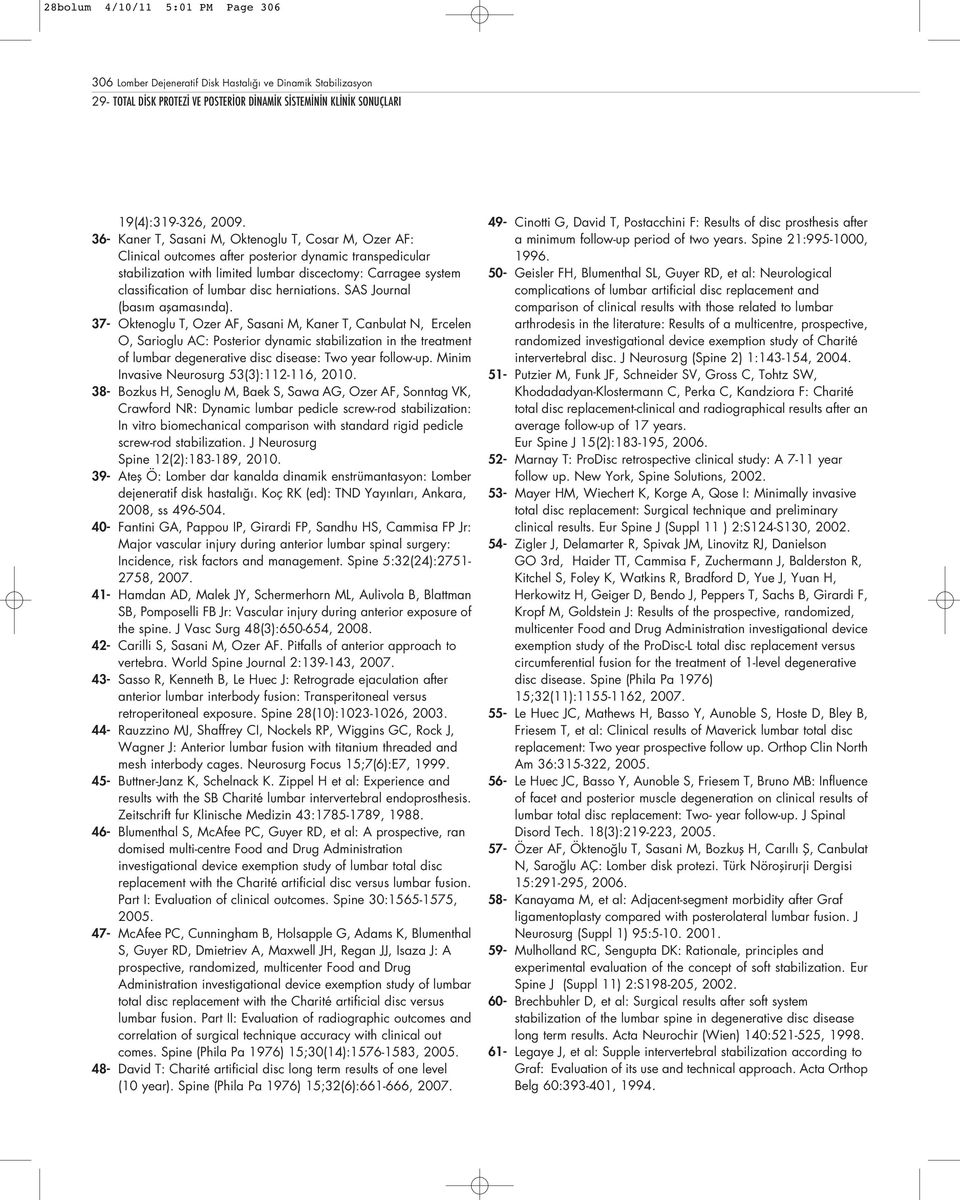disc herniations. SAS Journal (bas m aflamas nda).