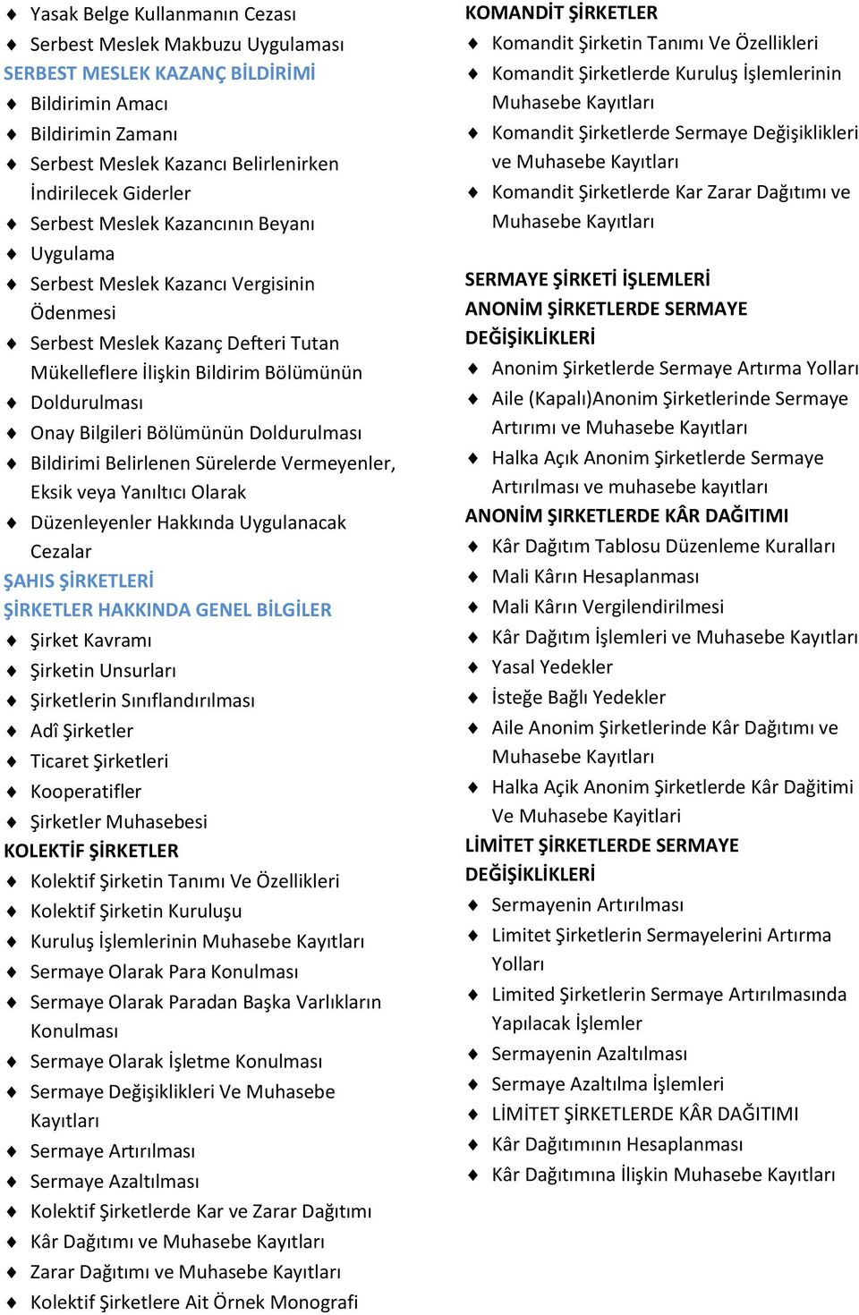 Doldurulması Bildirimi Belirlenen Sürelerde Vermeyenler, Eksik veya Yanıltıcı Olarak Düzenleyenler Hakkında Uygulanacak Cezalar ŞAHIS ŞİRKETLERİ ŞİRKETLER HAKKINDA GENEL BİLGİLER Şirket Kavramı