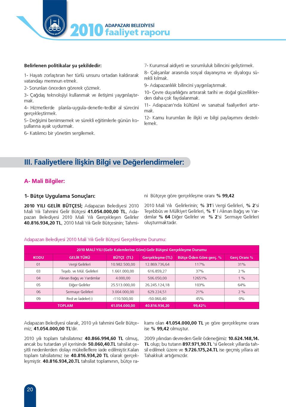 5- Değişimi benimsemek ve sürekli eğitimlerle günün koşullarına ayak uydurmak. 6- Katılımcı bir yönetim sergilemek. 7- Kurumsal aidiyeti ve sorumluluk bilincini geliştirmek.