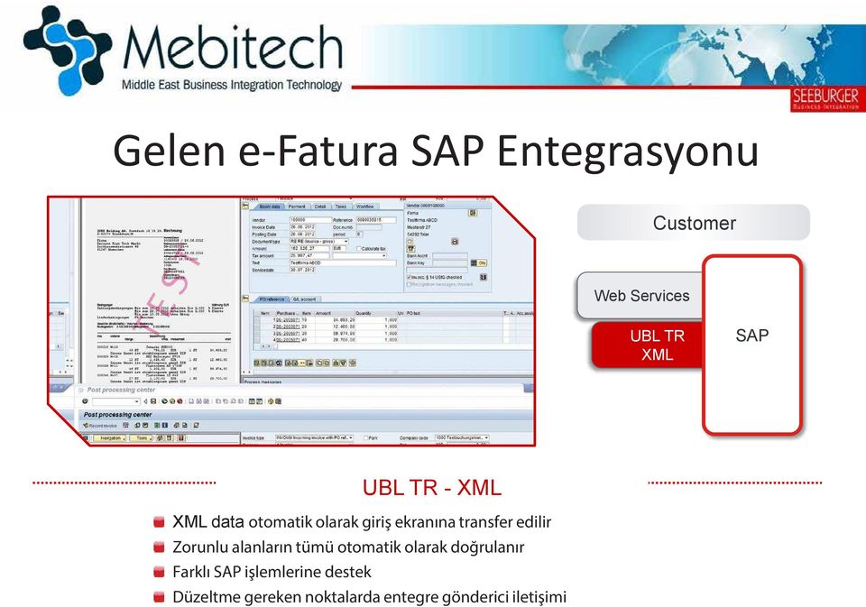 Zorunlu alanların tümü otomatik olarak doğrulanır Farklı SAP