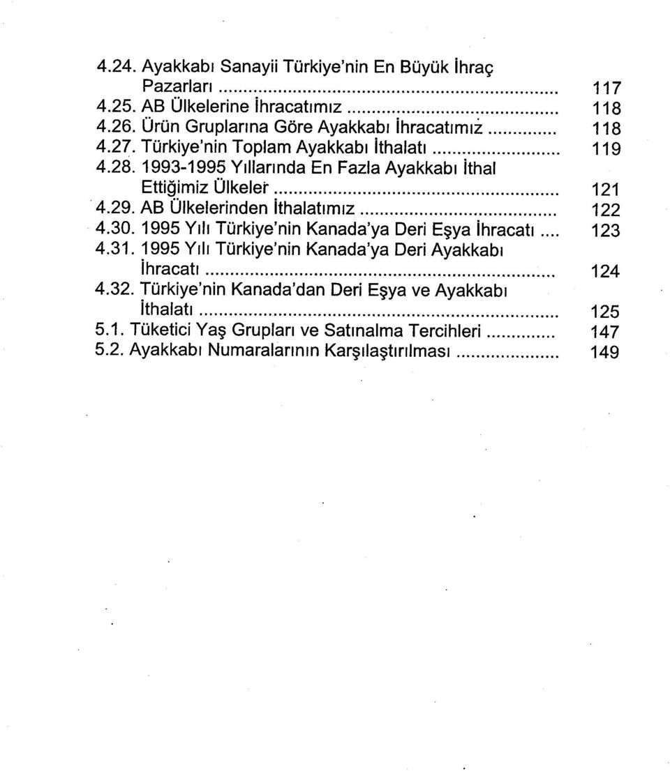 1993-1995 Yıllarında En Fazla Ayakkabı İthal Ettiğimiz Ülkelei- 121 4.29. AB Ülkelerinden İthalatımız 122 4.30.