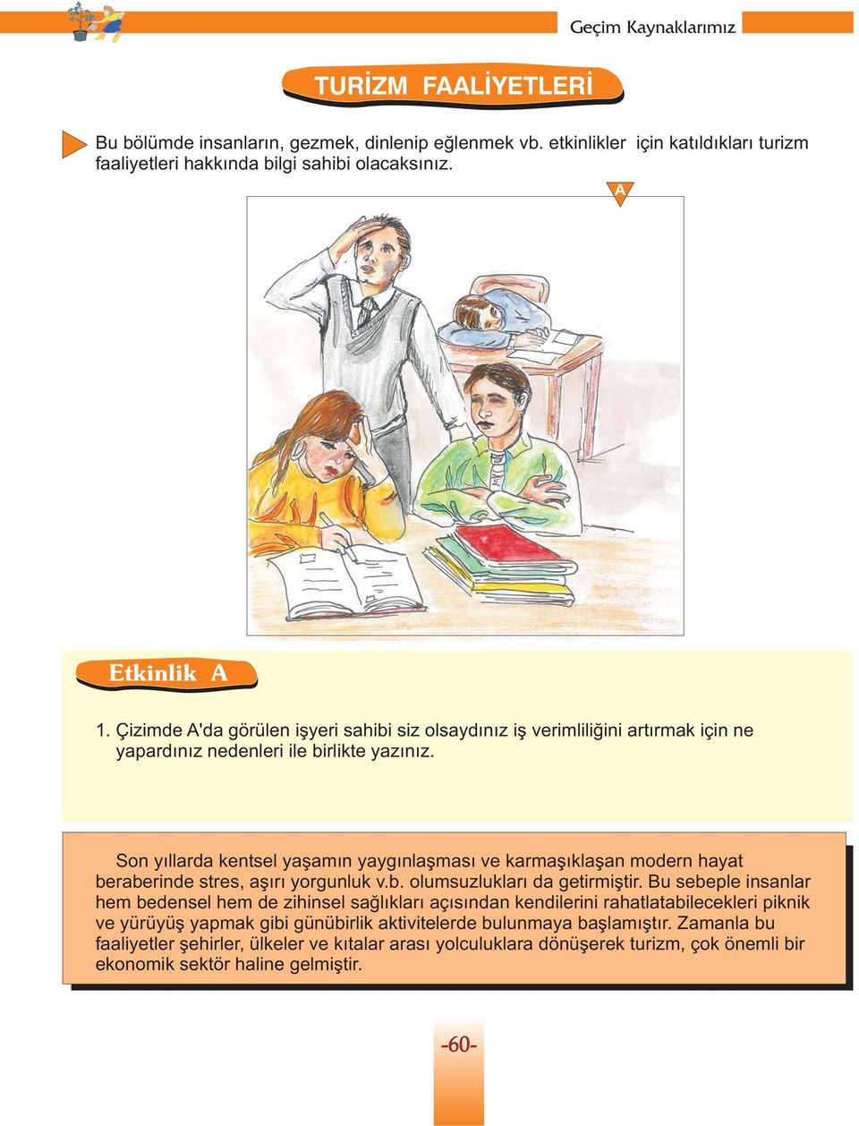 Son yıllarda kentsel yaşamın yaygınlaşması ve karmaşıklaşan modern hayat beraberinde stres, aşırı yorgunluk v.b. olumsuzlukları da getirmiştir.