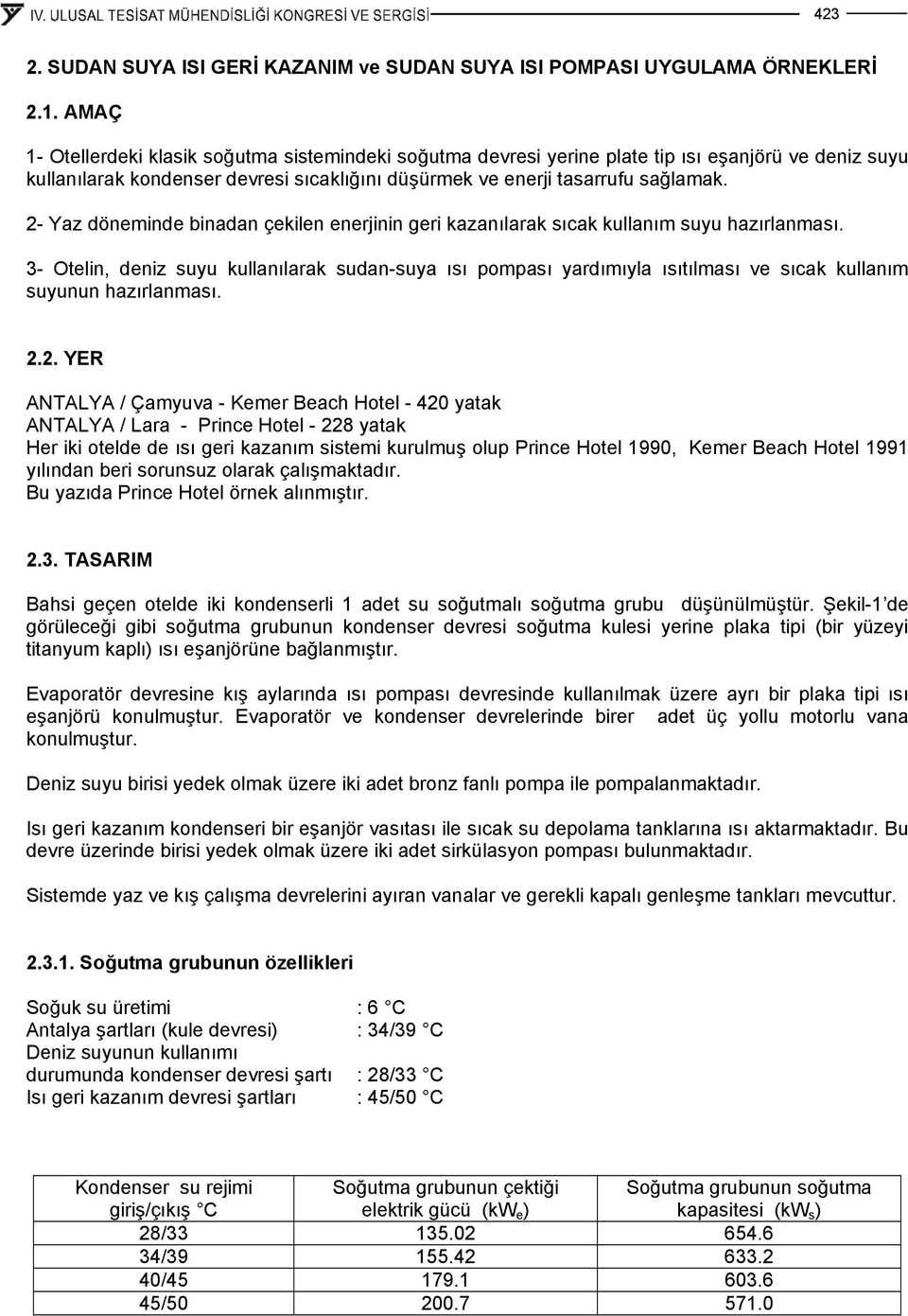 2- Yaz döneminde binadan çekilen enerjinin geri kazanılarak sıcak kullanım suyu hazırlanması.