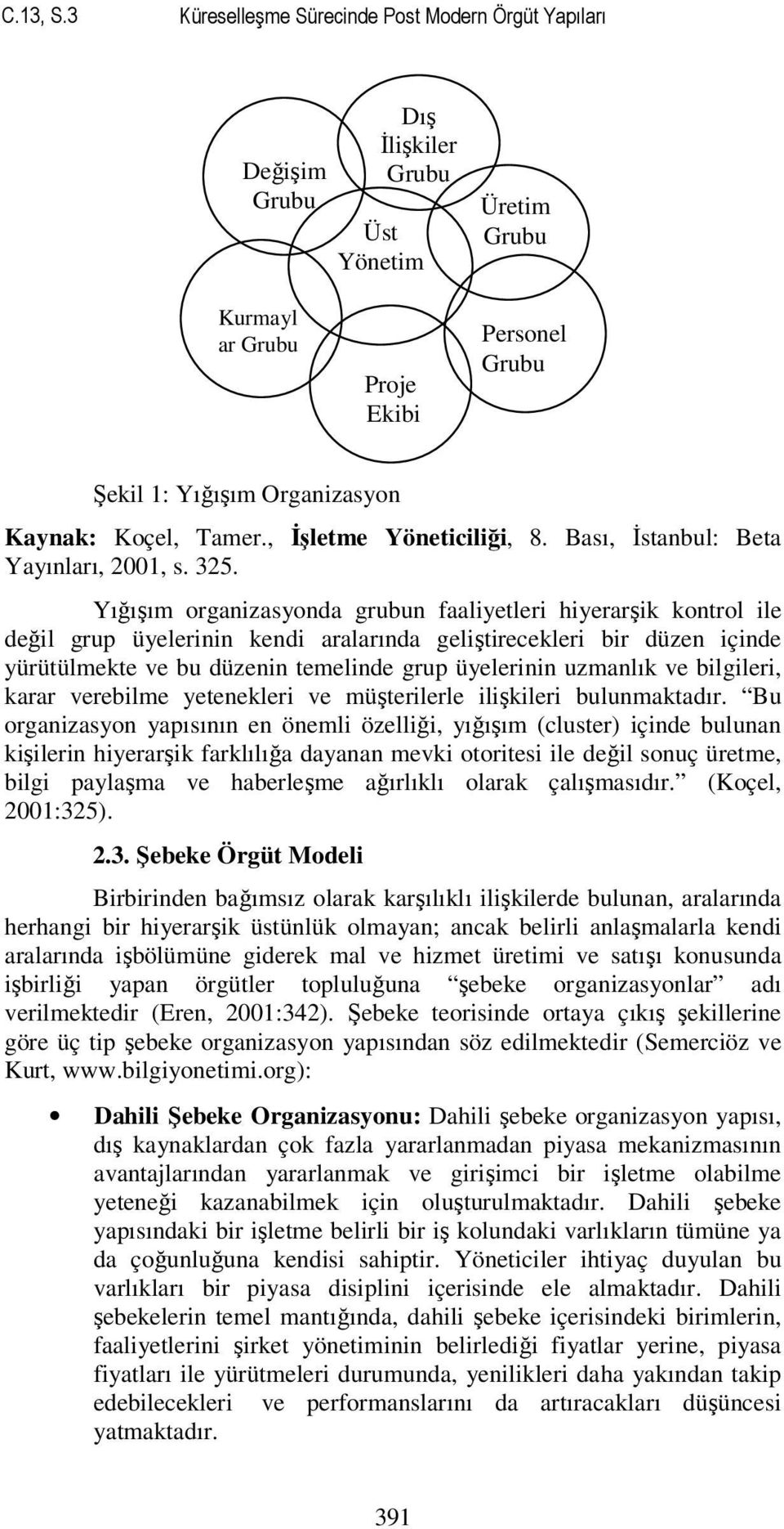 Tamer., İşletme Yöneticiliği, 8. Bası, İstanbul: Beta Yayınları, 2001, s. 325.