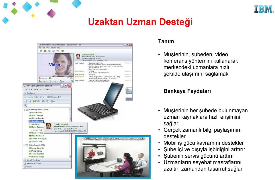 erişimini sağlar Gerçek zamanlı bilgi paylaşımını destekler Mobil iş gücü kavramını destekler Şube içi ve