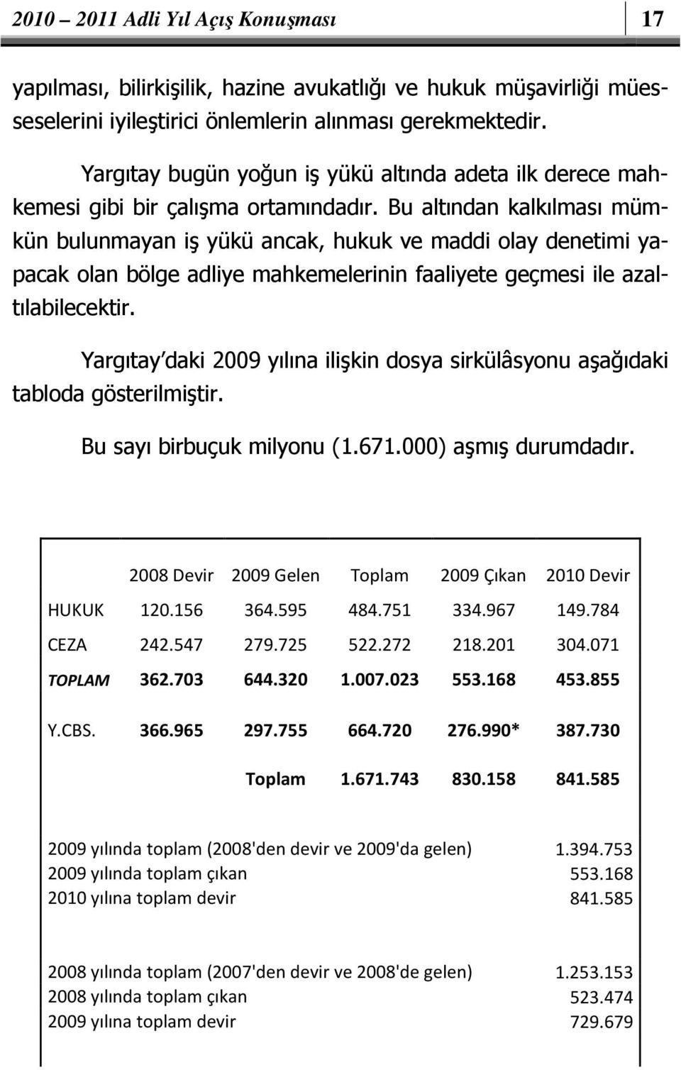 Bu altından kalkılması mümkün bulunmayan iş yükü ancak, hukuk ve maddi olay denetimi yapacak olan bölge adliye mahkemelerinin faaliyete geçmesi ile azaltılabilecektir.