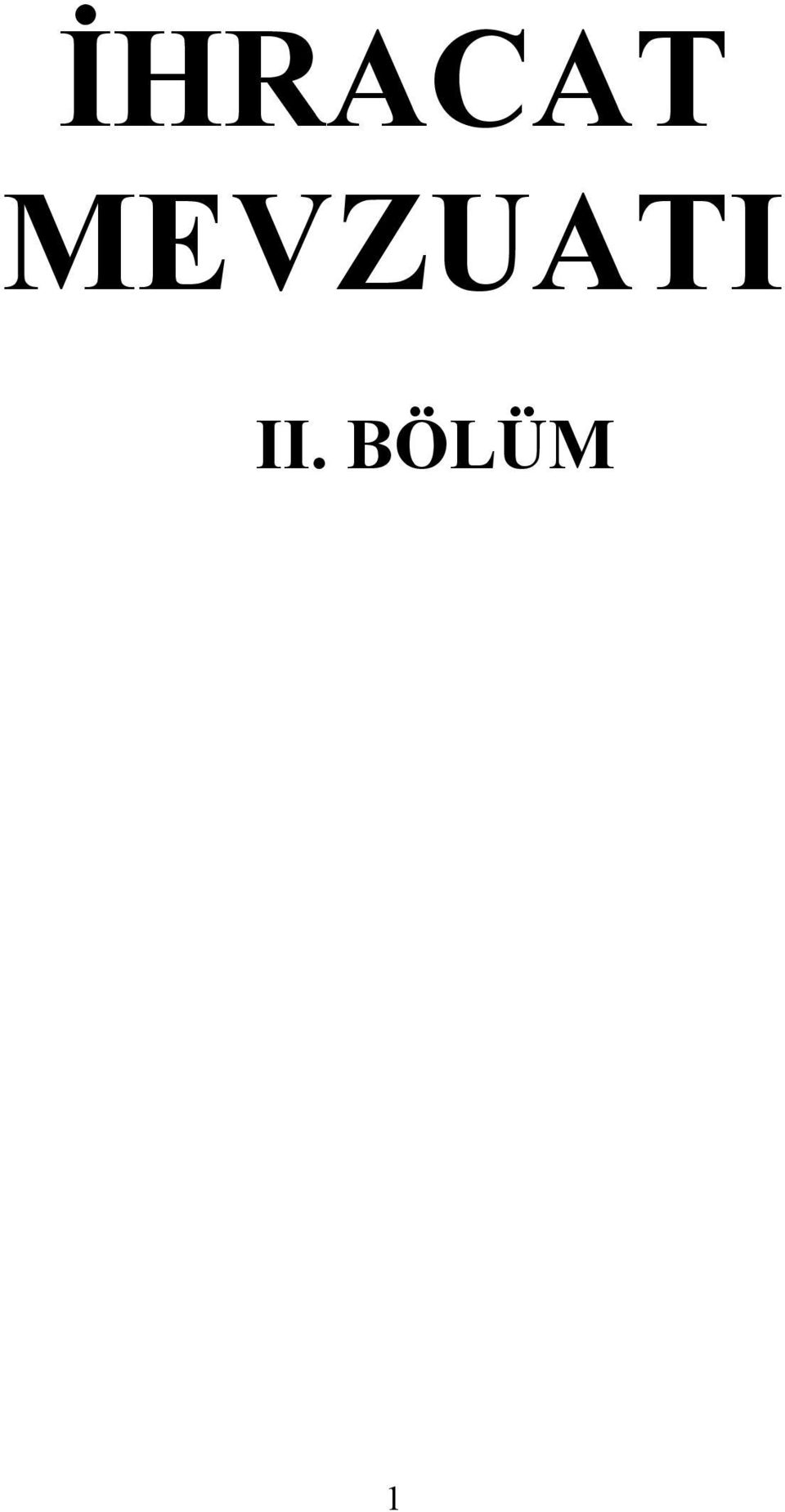 II. BÖLÜM