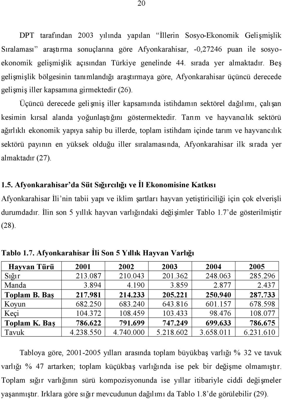 Üçüncü derecede gelişmişiller kapsamında istihdamın sektörel dağılımı, çalışan kesimin kırsal alanda yoğunlaştığınıgöstermektedir.