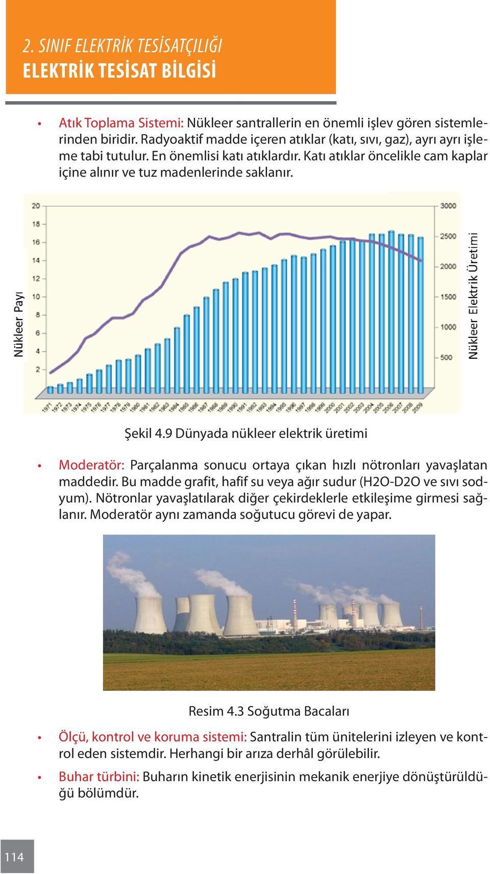 Bu madde grafit, hafif su veya ağır sudur (H2O-D2O ve sıvı sodyum). Nötronlar yavaşlatılarak diğer çekirdeklerle etkileşime girmesi sağlanır. Moderatör aynı zamanda soğutucu görevi de yapar. Resim 4.