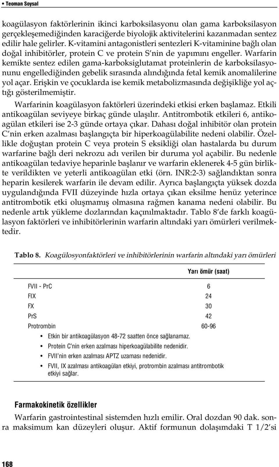 Warfarin kemikte sentez edilen gama-karboksiglutamat proteinlerin de karboksilasyonunu engelledi inden gebelik s ras nda al nd nda fetal kemik anomalilerine yol açar.