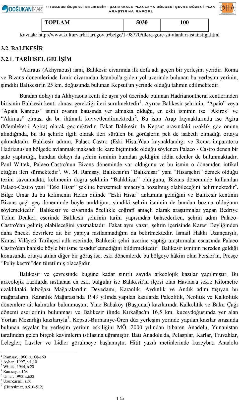 Bundan dolayı da Akhyraous kenti ile aynı yol üzerinde bulunan Hadrianoutherai kentlerinden birisinin Balıkesir kenti olması gerektiği ileri sürülmektedir 1.