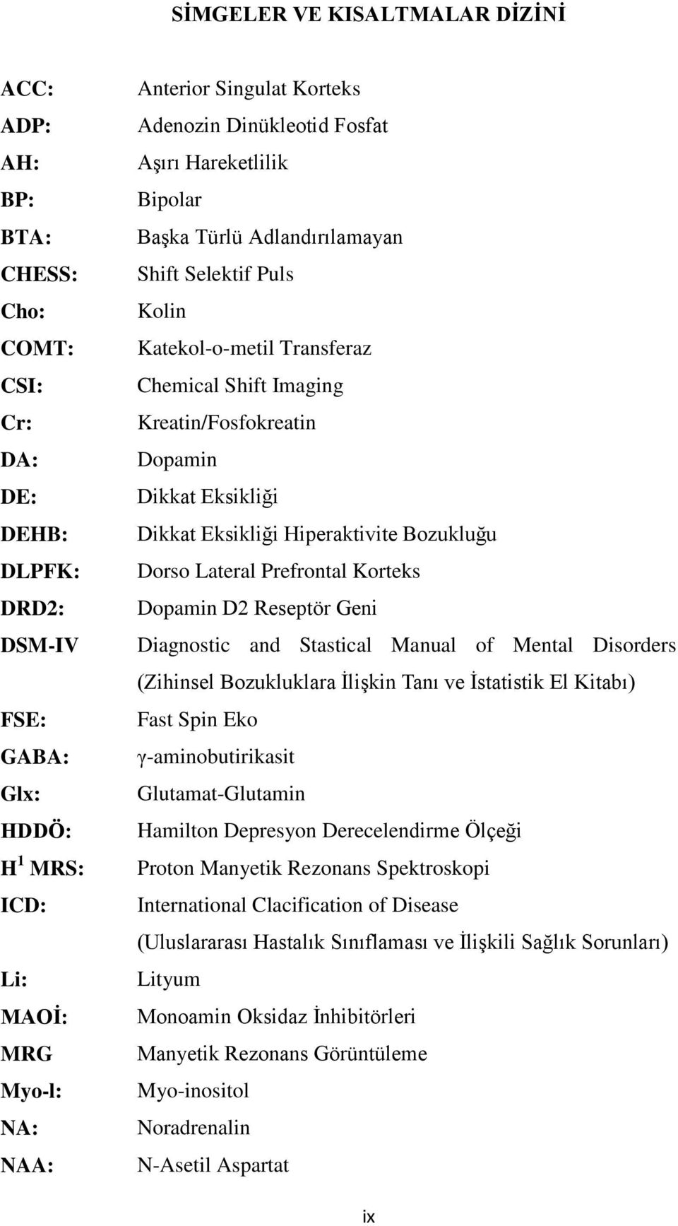 Dikkat Eksikliği Dikkat Eksikliği Hiperaktivite Bozukluğu Dorso Lateral Prefrontal Korteks Dopamin D2 Reseptör Geni Diagnostic and Stastical Manual of Mental Disorders (Zihinsel Bozukluklara İlişkin