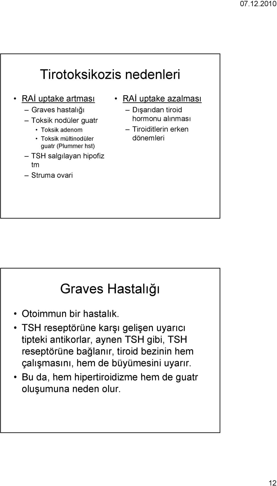 Graves Hastalığı Otoimmun bir hastalık.