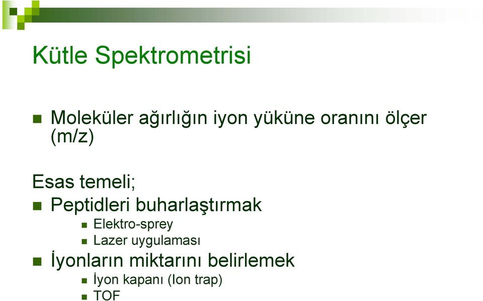 Peptidleri buharlaştırmak Elektro-sprey Lazer