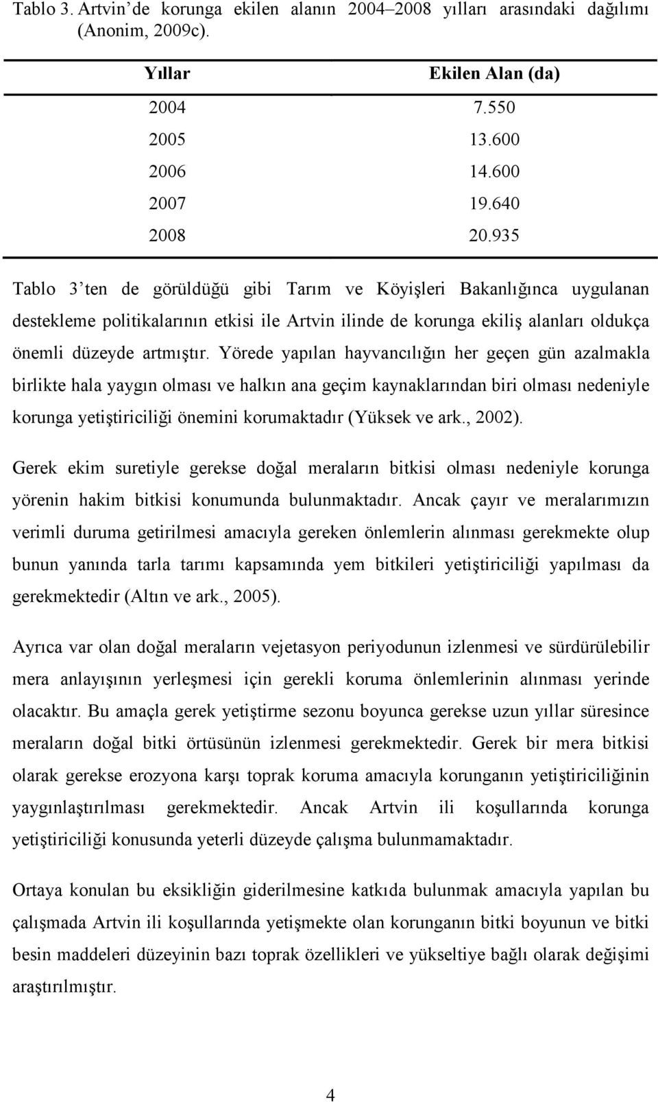 Yörede yapılan hayvancılığın her geçen gün azalmakla birlikte hala yaygın olması ve halkın ana geçim kaynaklarından biri olması nedeniyle korunga yetiştiriciliği önemini korumaktadır (Yüksek ve ark.