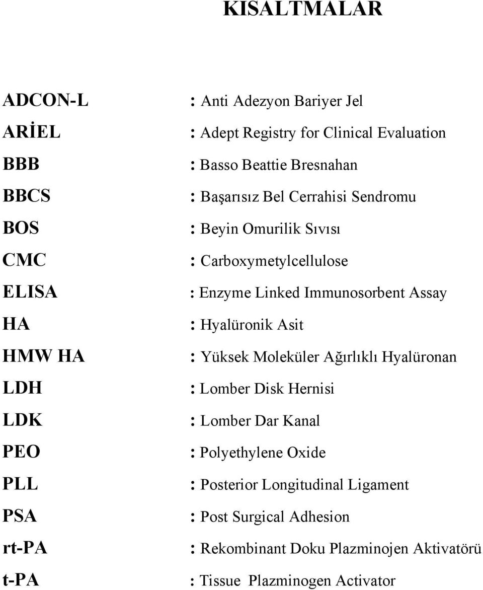 Linked Immunosorbent Assay : Hyalüronik Asit : Yüksek Moleküler Ağırlıklı Hyalüronan : Lomber Disk Hernisi : Lomber Dar Kanal :