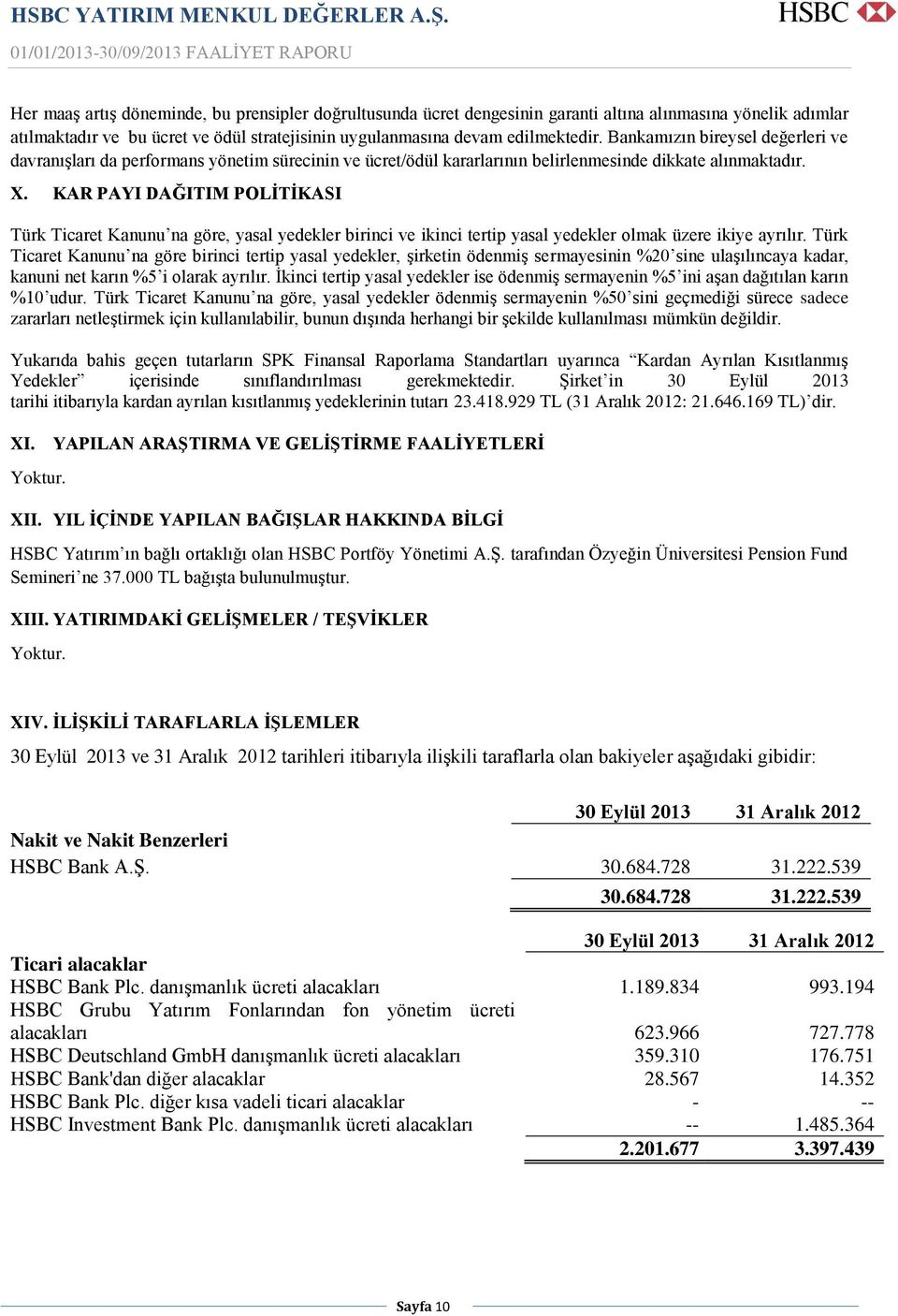 KAR PAYI DAĞITIM POLĠTĠKASI Türk Ticaret Kanunu na göre, yasal yedekler birinci ve ikinci tertip yasal yedekler olmak üzere ikiye ayrılır.