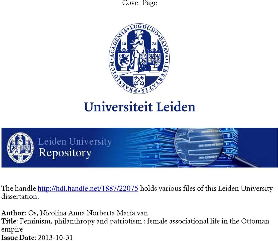 net/1887/22075 holds various files of this Leiden University