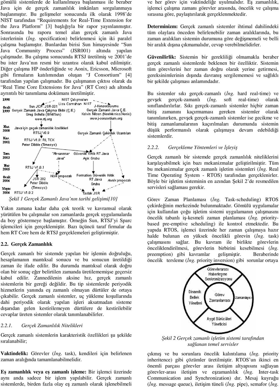 Sonrasında bu raporu temel alan gerçek zamanlı Java isterlerinin (Đng. specification) belirlenmesi için iki paralel çalışma başlamıştır.